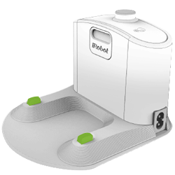 A white machine with green buttonsDescription automatically generated